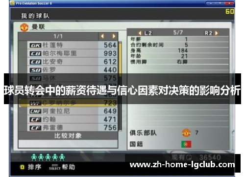 球员转会中的薪资待遇与信心因素对决策的影响分析